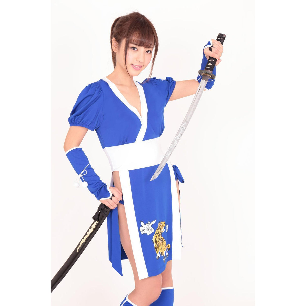 BeWith - Blue Dragon Kungfu Costume (Blue) BWT1006 CherryAffairs
