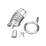 Blue Line - Deluxe Metal Chastity Cock Cage (Silver) BL1009 CherryAffairs