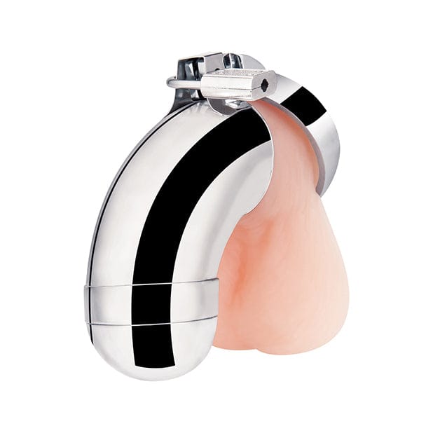 Blue Line - Total Submission Chastity Cock Cage (Silver) BL1014 CherryAffairs