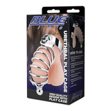 Blue Line - Urethral Play Chastity Cock Cage (Silver) BL1012 CherryAffairs