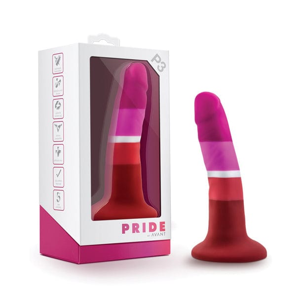 Blush Novelties - Avant P3 Lesbian Pride Beauty Silicone Dong Realistic Dildo 5.5" (Multi Colour) BN1134 CherryAffairs