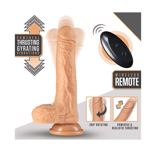 Blush Novelties - Dr Skin Silicone Dr Grey Thrusting Realistic Dildo with Balls 7" (Beige) BN1149 CherryAffairs