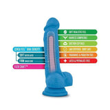 Blush Novelties - Neo Dual Density Realistic Cock with Balls 7.5" (Blue)    Realistic Dildo with suction cup (Non Vibration)