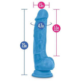Blush Novelties - Neo Dual Density Realistic Cock with Balls 7.5" (Blue) BN1074 CherryAffairs