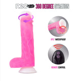Blush Novelties - Neo Elite Roxy 360 Degree Gyrating Vibrating Realistic Dildo with Balls 8.5" (Pink) BN1148 CherryAffairs