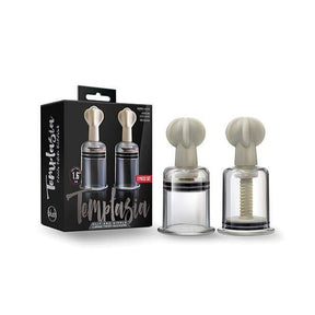 Blush Novelties - Temptasia Clit and Nipple Large Twist Suckers Set of 2 (Clear) BN1090 CherryAffairs