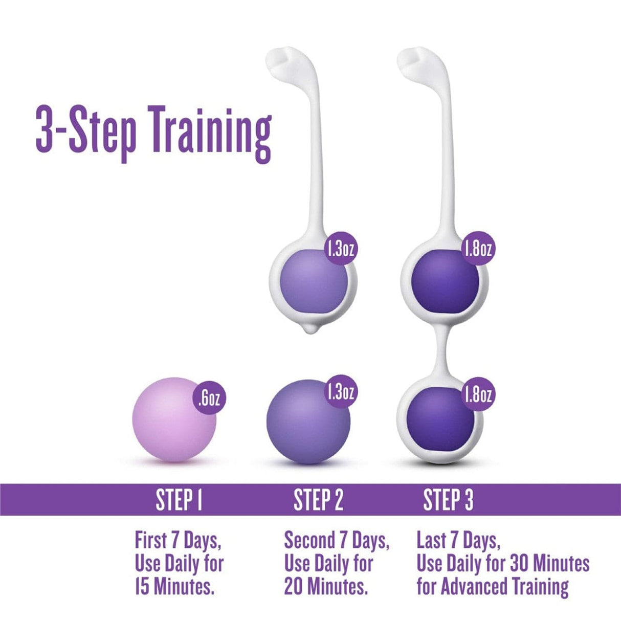 Blush Novelties - Wellness Progressive Kegel Training Kit (Purple) BN1140 CherryAffairs