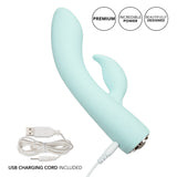 Calexotics - Pave Silicone Rabbit Vibrator Marilyn (Blue) CE1555 CherryAffairs