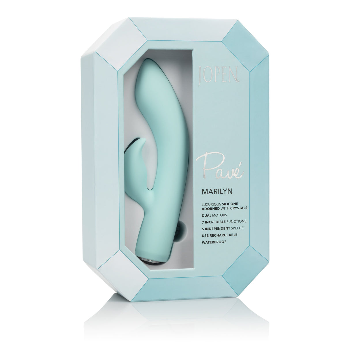 Calexotics - Pave Silicone Rabbit Vibrator Marilyn (Blue) CE1555 CherryAffairs