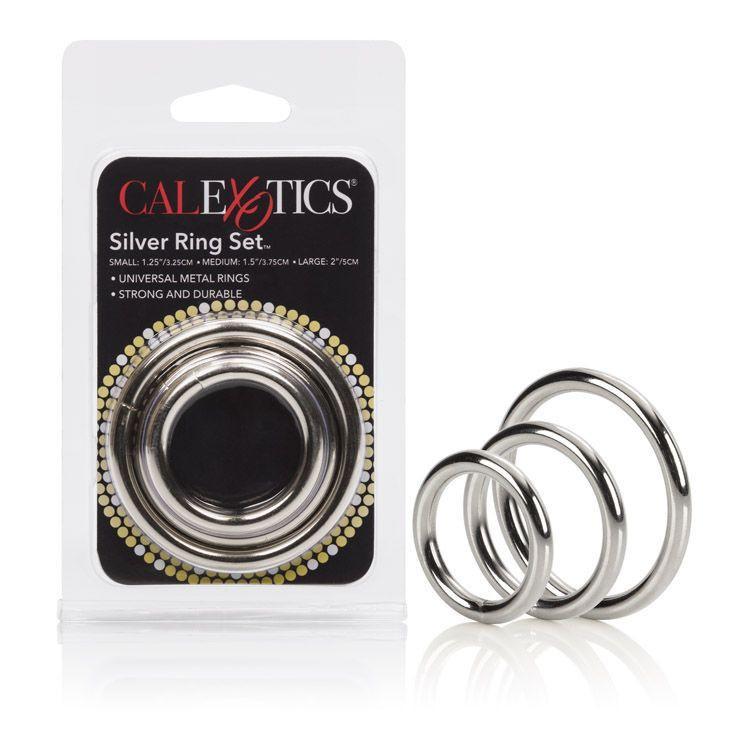 California Exotics - 3 Size Silver Ring Set CE1215 CherryAffairs
