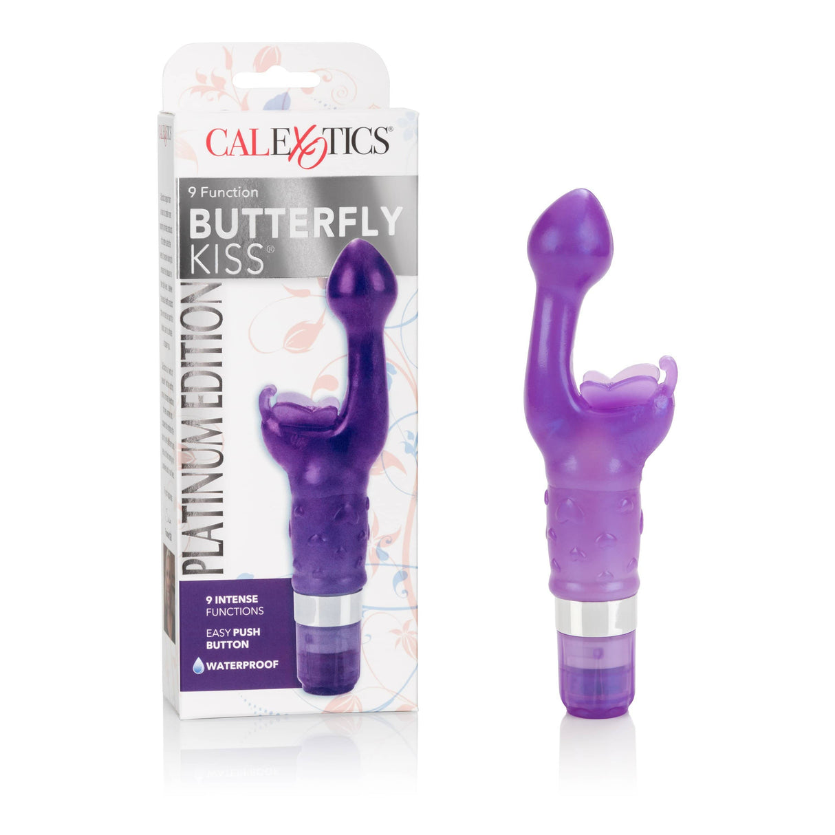 California Exotics - 9 Function Butterfly Kiss Platinum Edition Clit Massager (Purple) CE1430 CherryAffairs