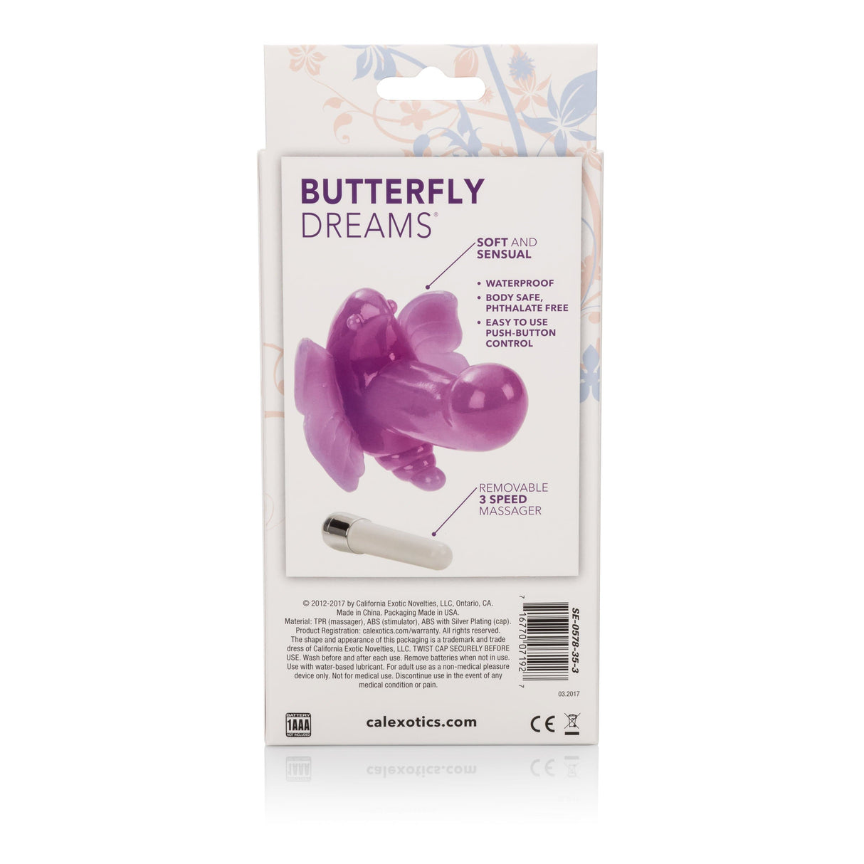 California Exotics - Butterfly Dreams Vibrator (Purple) CE1363 CherryAffairs
