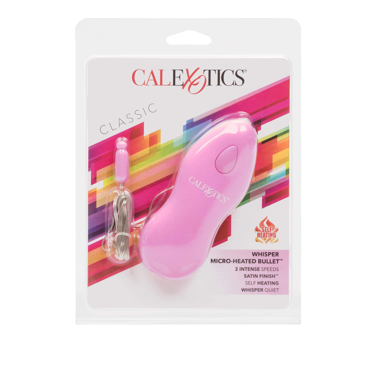 California Exotics - Classic Remote Whisper Micro Heated Bullet Vibrator (Pink) CE1768 CherryAffairs