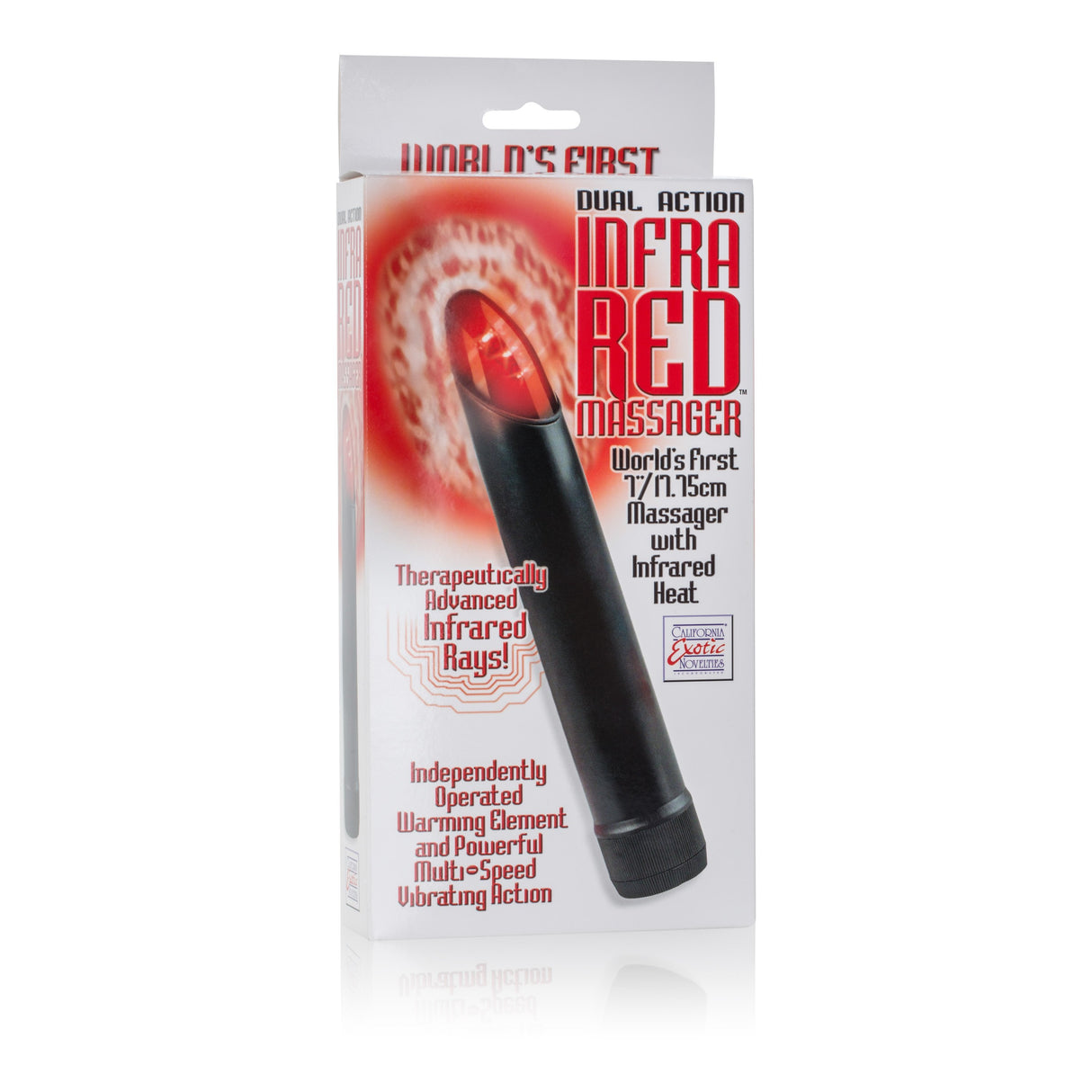 California Exotics - Dual Action Infrared Massager Vibrator (Black) CE1474 CherryAffairs