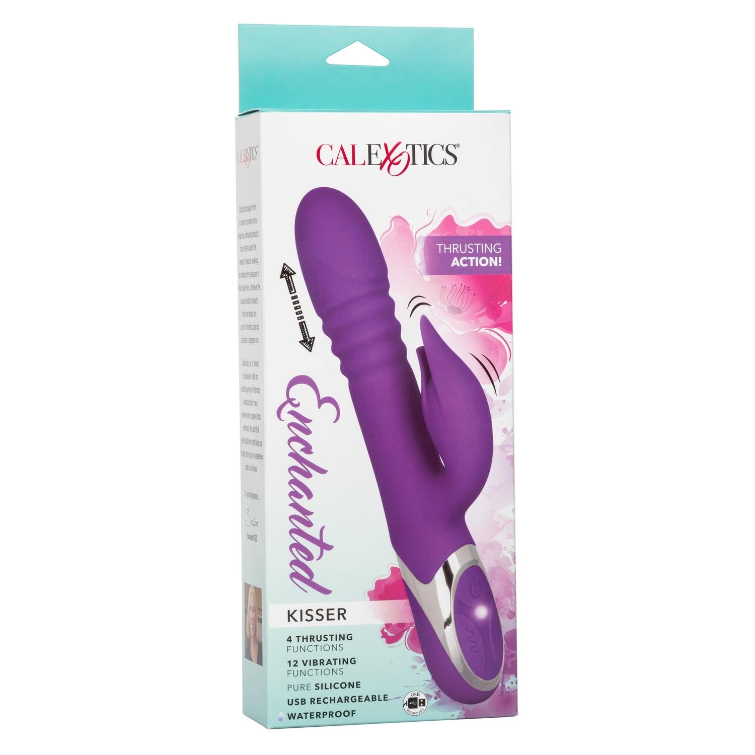 California Exotics - Enchanted Kisser Thrusting Rabbit Vibrator (Purple) CE1919 CherryAffairs