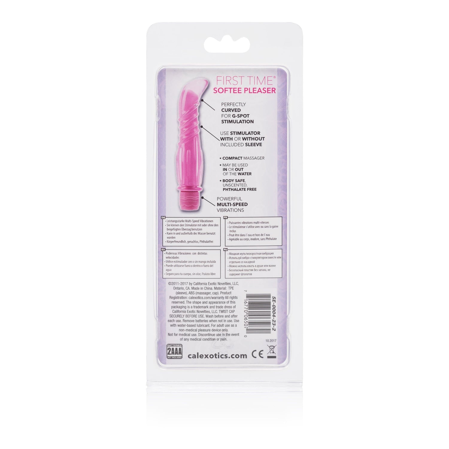 California Exotics - First Time Softee Pleaser G Spot Vibrator (Pink) CE1578 CherryAffairs