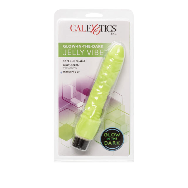 California Exotics - Glow In The Dark Jelly Vibe Realistic Dildo (Green) CE1900 CherryAffairs