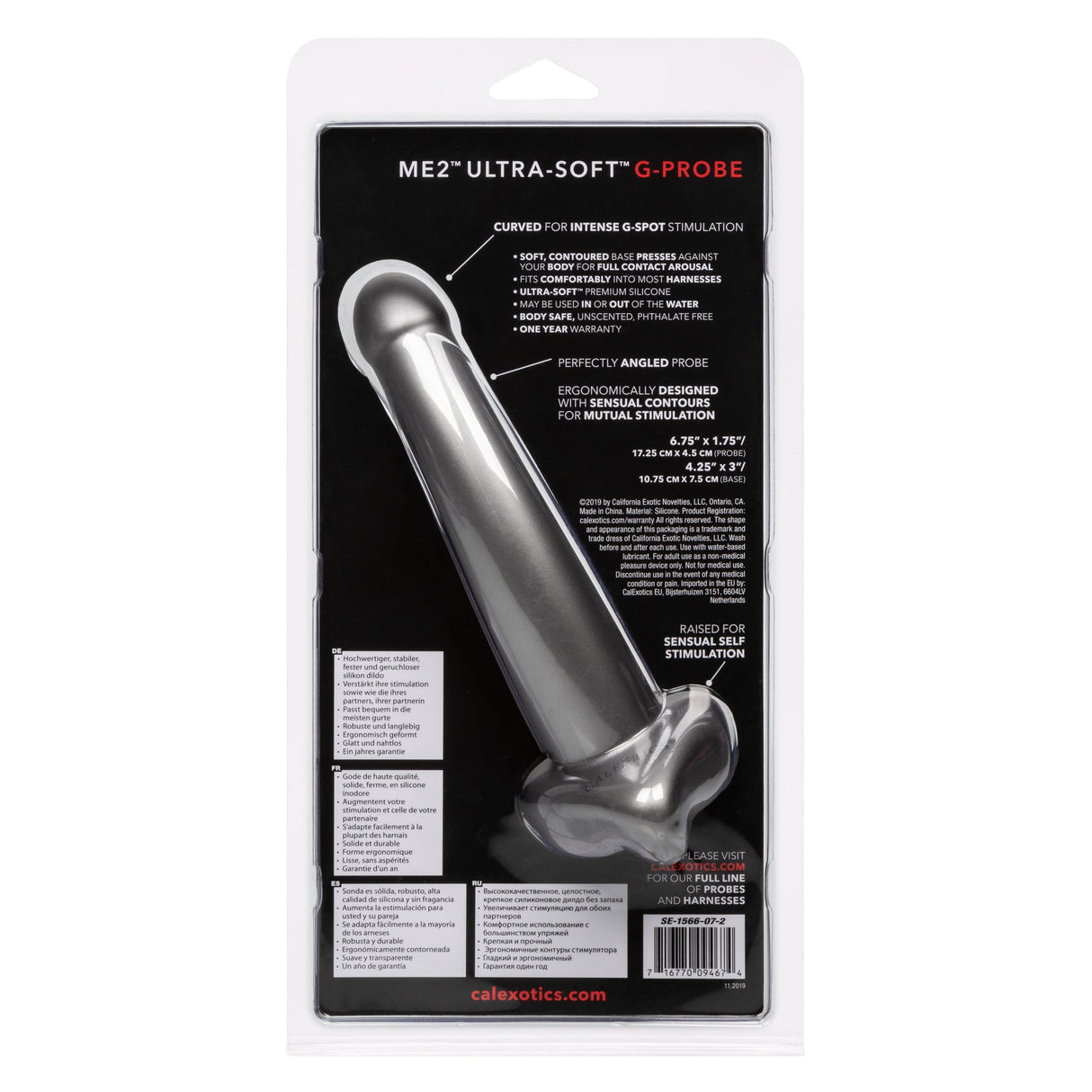 California Exotics - Her Royal Harness Me2 Ultra Soft G Probe Strap On Dildo (Black) CE1926 CherryAffairs