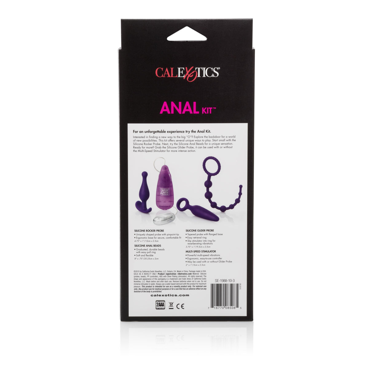 California Exotics - Hers Anal Massager Kit (Purple) CE1599 CherryAffairs