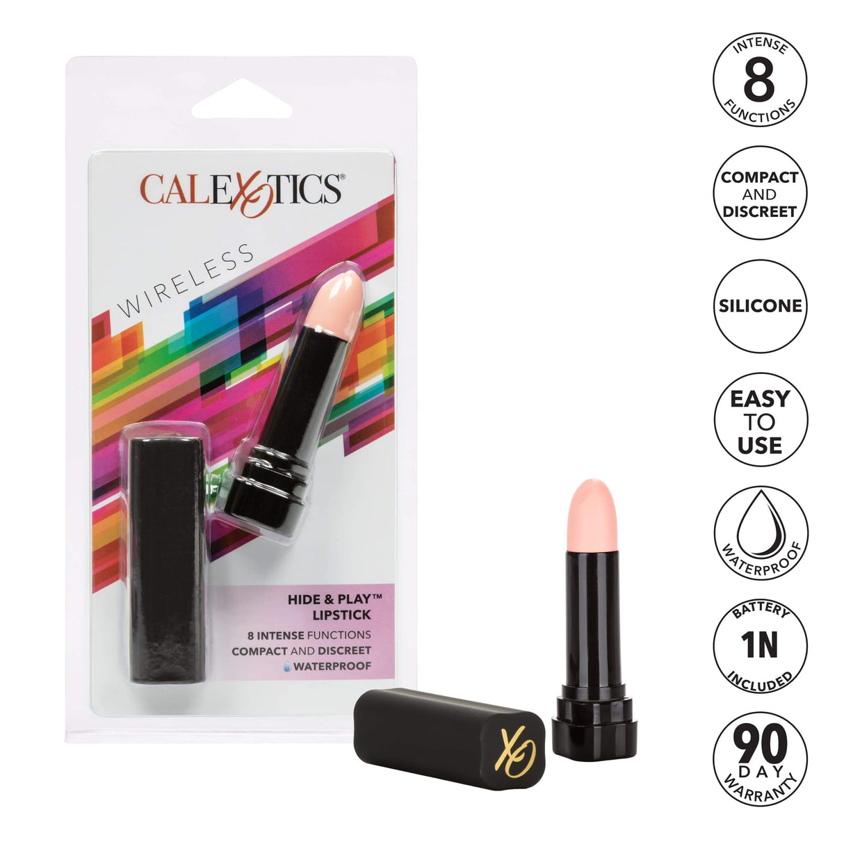 California Exotics - Hide and Play Wireless Discreet Lipstick Vibrator (Black) CE1752 CherryAffairs