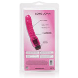 California Exotics - Hot Pinks Long John Vibrating Dildo 8" (Pink) CE1323 CherryAffairs