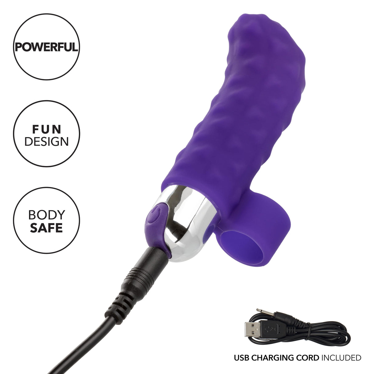 California Exotics - Intimate Play Rechargeable Finger Teaser Clit Massager (Purple) CE1928 CherryAffairs