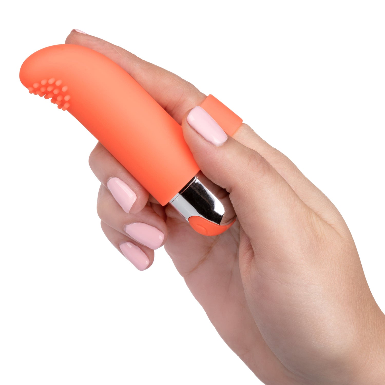 California Exotics - Intimate Play Rechargeable Finger Tickler Clit Massager (Orange) CE1927 CherryAffairs