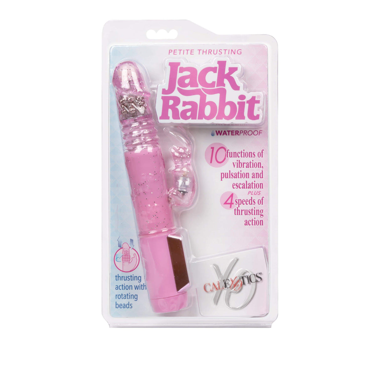 California Exotics - Jack Rabbit Petite Thrusting Jack Rabbit Vibrator (Pink) CE1787 CherryAffairs