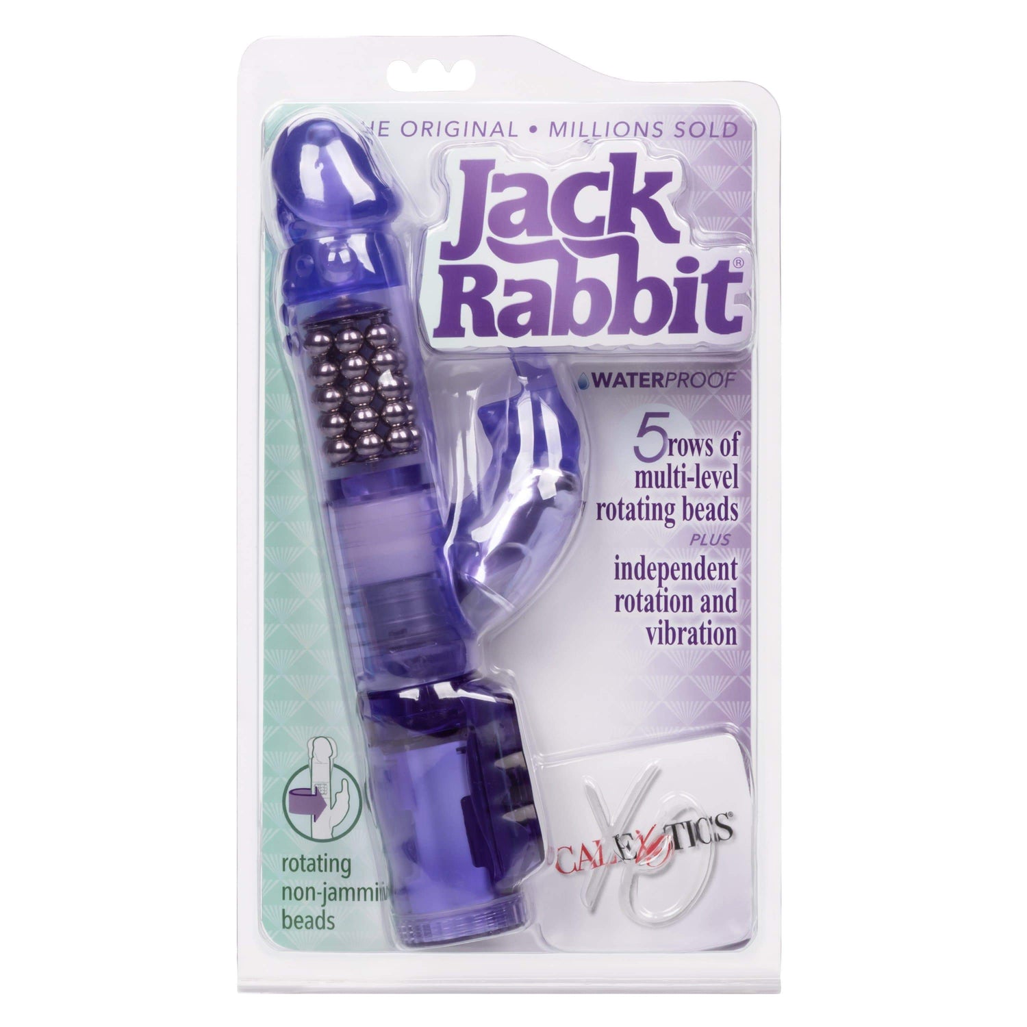 California Exotics - Jack Rabbit Waterproof 5 Rows Jack Rabbit Vibrator (Purple) CE1785 CherryAffairs