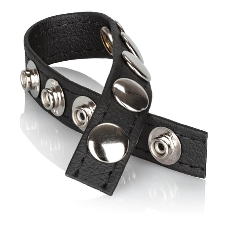 California Exotics - Leather Multi-Snap Cock Ring (Black) CE1646 CherryAffairs