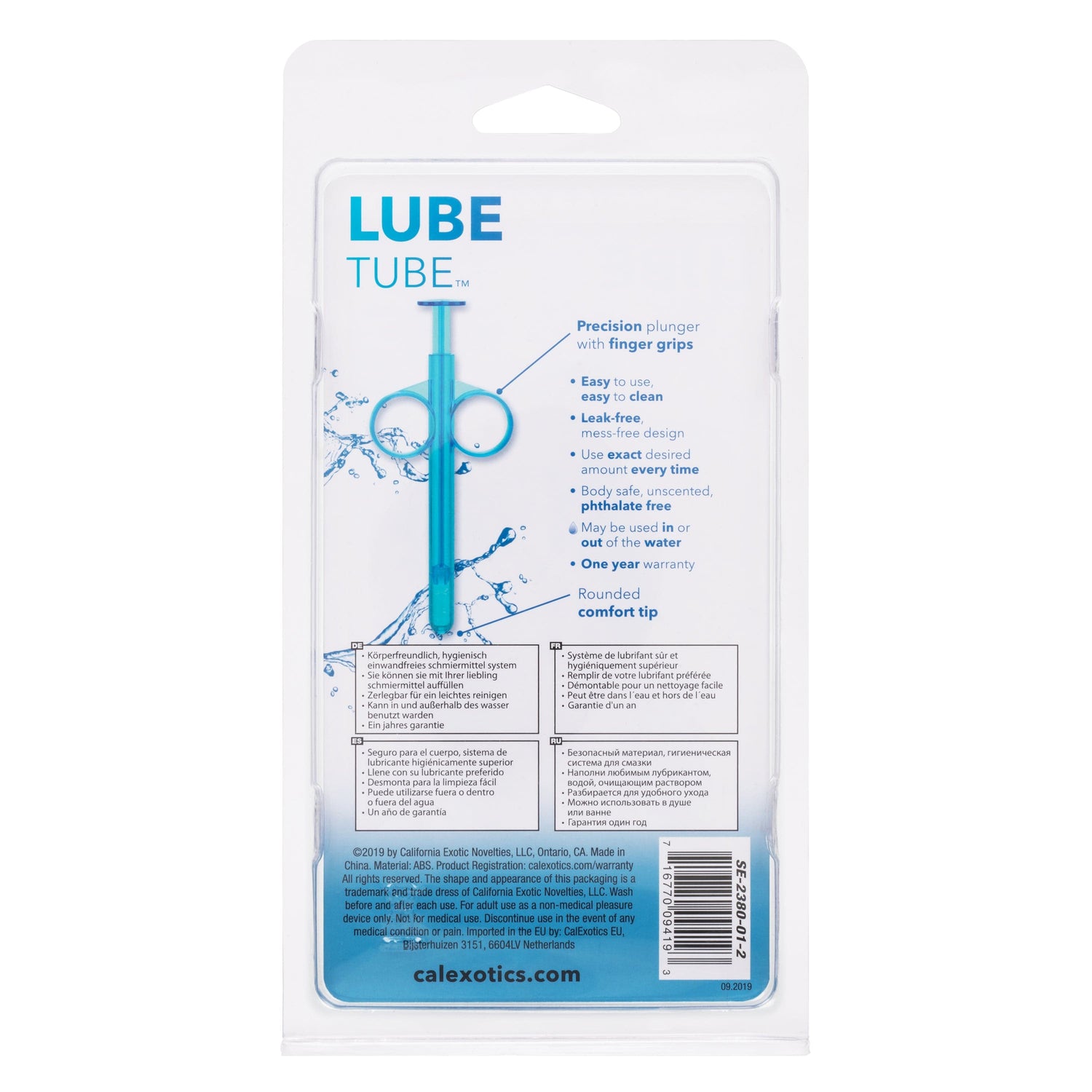 California Exotics - Lube Tube Lube Dispenser Accessory (Blue) CE1924 CherryAffairs