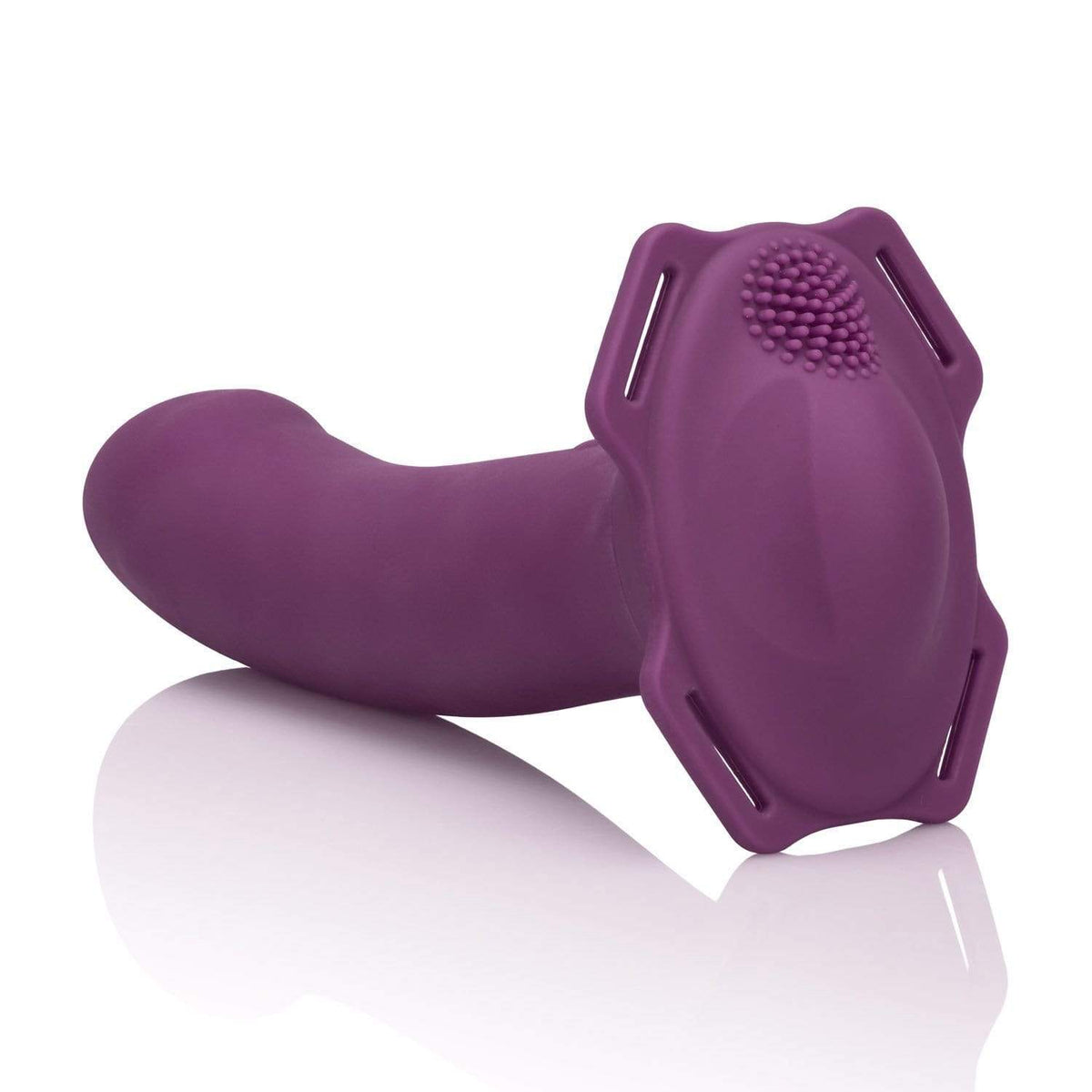 California Exotics - Me2 Rumbler Strap On Vibrating Dildo (Purple)    Strap On with Non hollow Dildo for Female (Vibration) Rechargeable