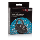 California Exotics - Medium Weighted C Ring Ball Stretcher Cock Ring (Black) CE1504 CherryAffairs