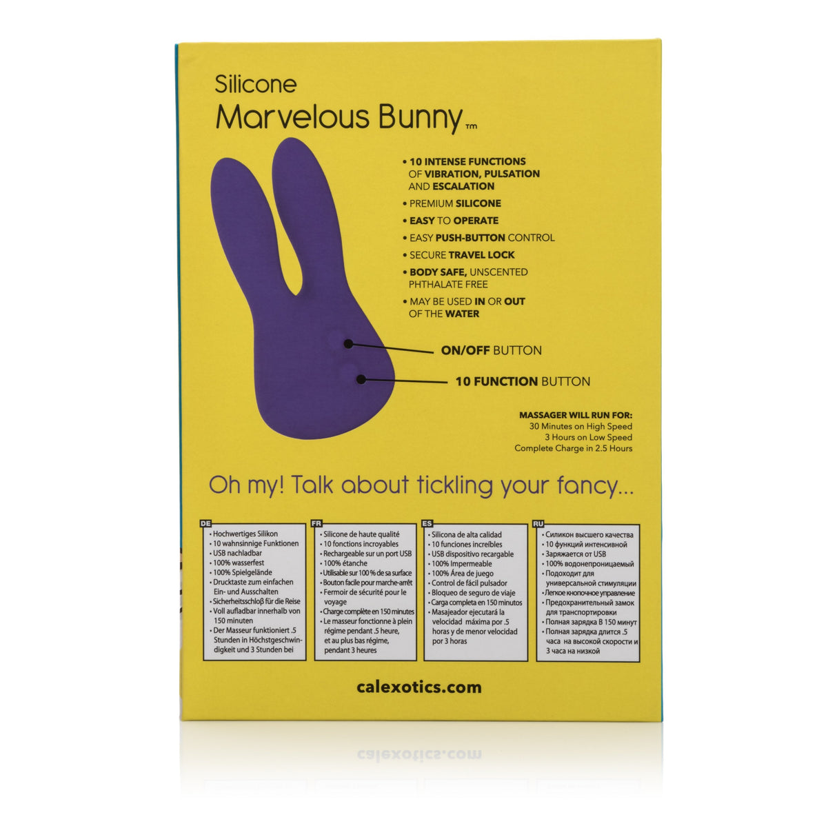 California Exotics - Mini Marvels Silicone Marvelous Bunny Clit Massager  (Purple) CE1506 CherryAffairs