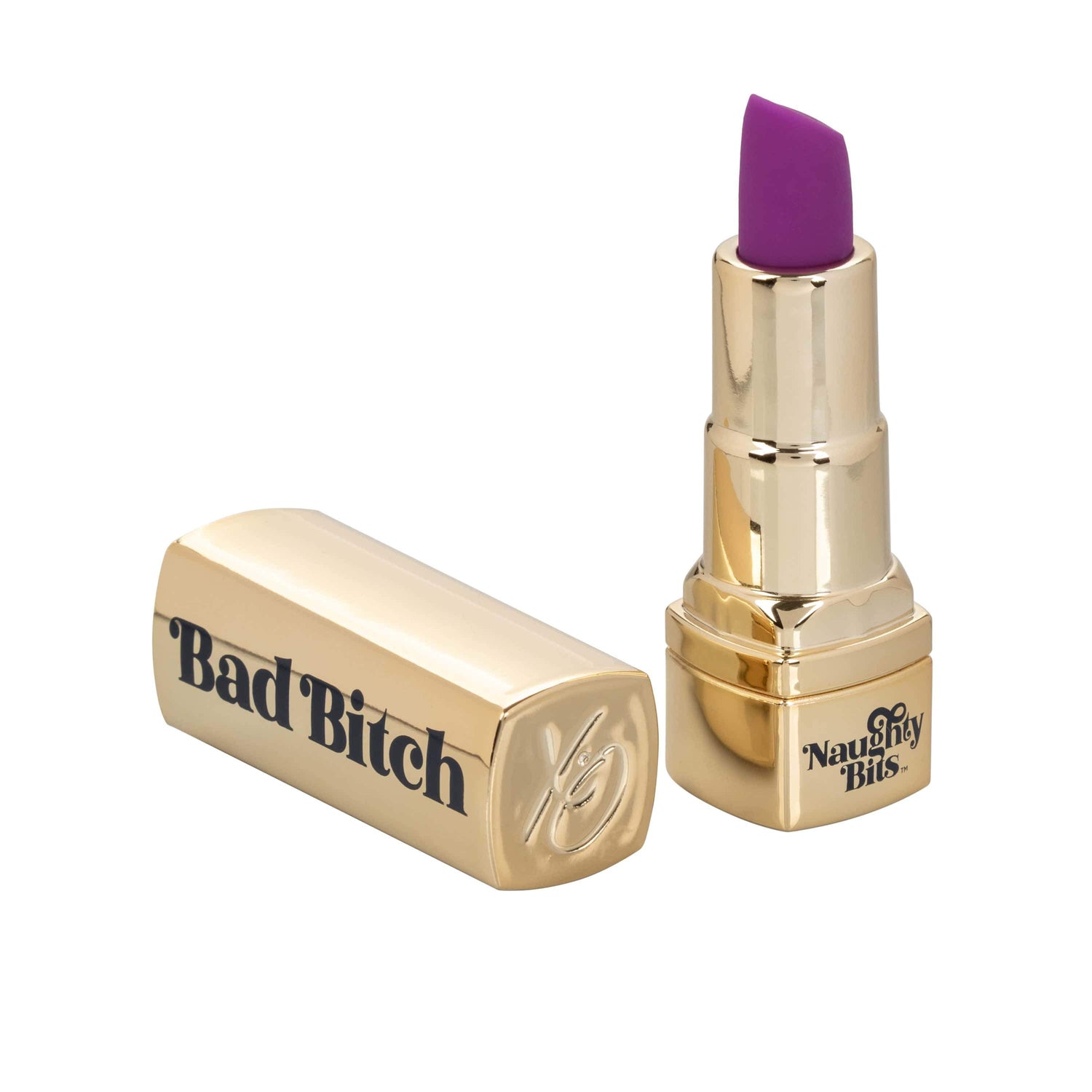 California Exotics - Naughty Bits Bad Bitch Discreet Lipstick Vibrator (Gold) CE1757 CherryAffairs