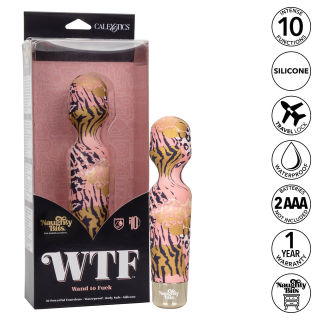 California Exotics - Naughty Bits WTF Wand To F*ck Wand Massager (Multi Colour) CE1972 CherryAffairs