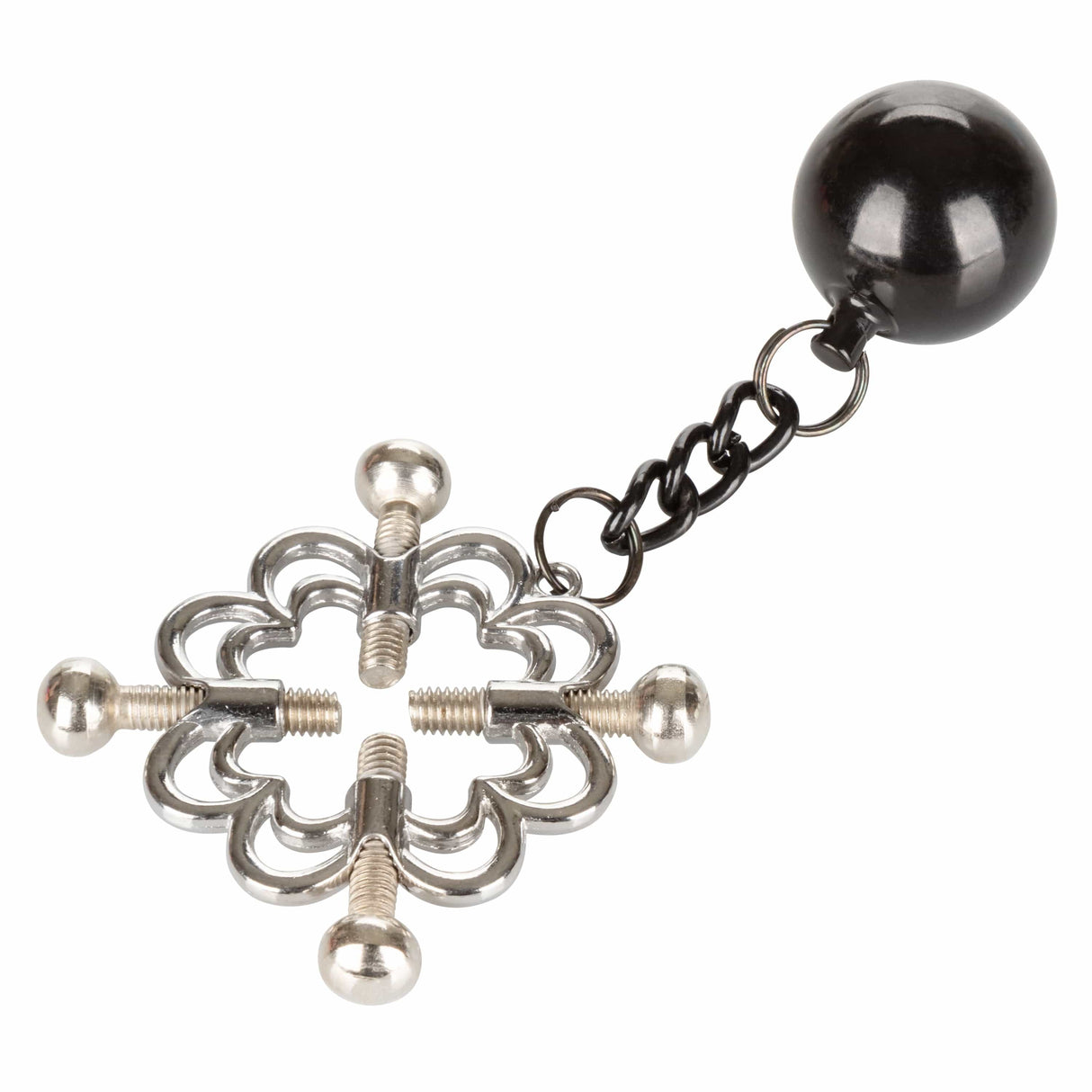 California Exotics - Nipple Grips 4 Point Weighted Nipple Press Clamps (Silver) CE1937 CherryAffairs