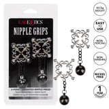 California Exotics - Nipple Grips 4 Point Weighted Nipple Press Clamps (Silver) CE1937 CherryAffairs