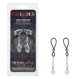 California Exotics - Nipple Play Non Piercing Nipple Jewelry Crystal Teardrop (Black) CE1705 CherryAffairs