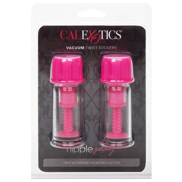 California Exotics - Nipple Play Vacuum Twist Suckers  Pink 716770086778 Nipple Pumps (Non Vibration)