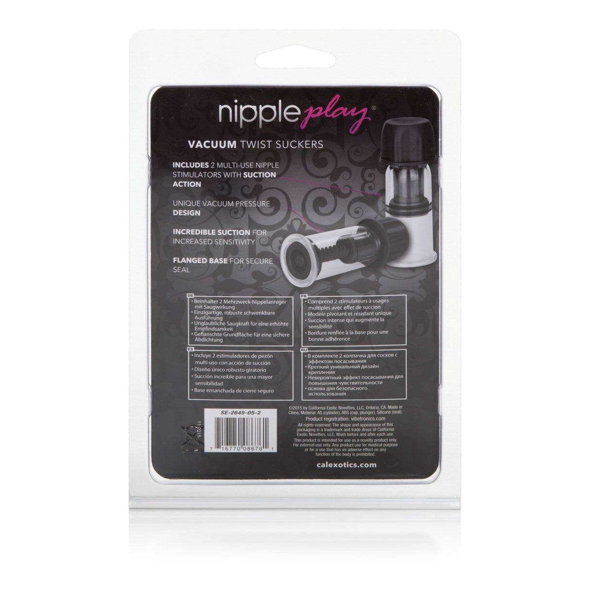 California Exotics - Nipple Play Vacuum Twist Suckers CherryAffairs