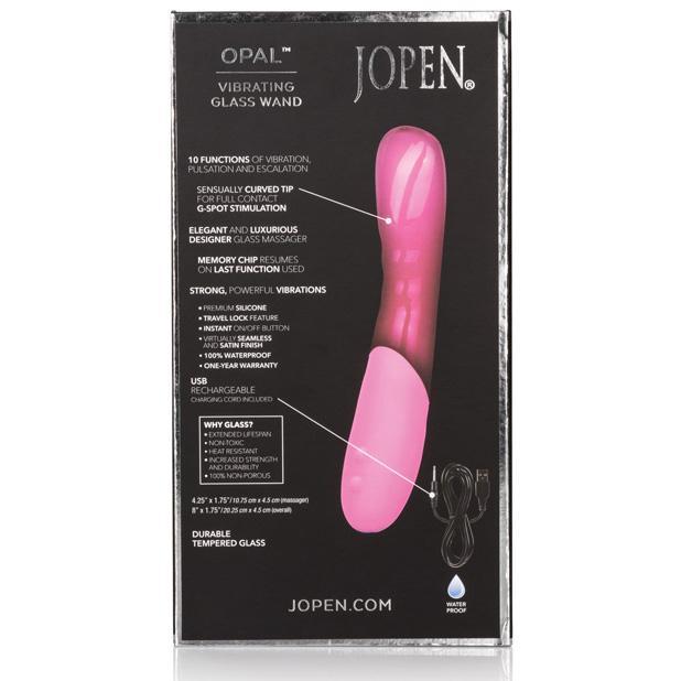Jopen - Opal Rechargeable Vibrating Glass Wand (Pink) CE1343 CherryAffairs