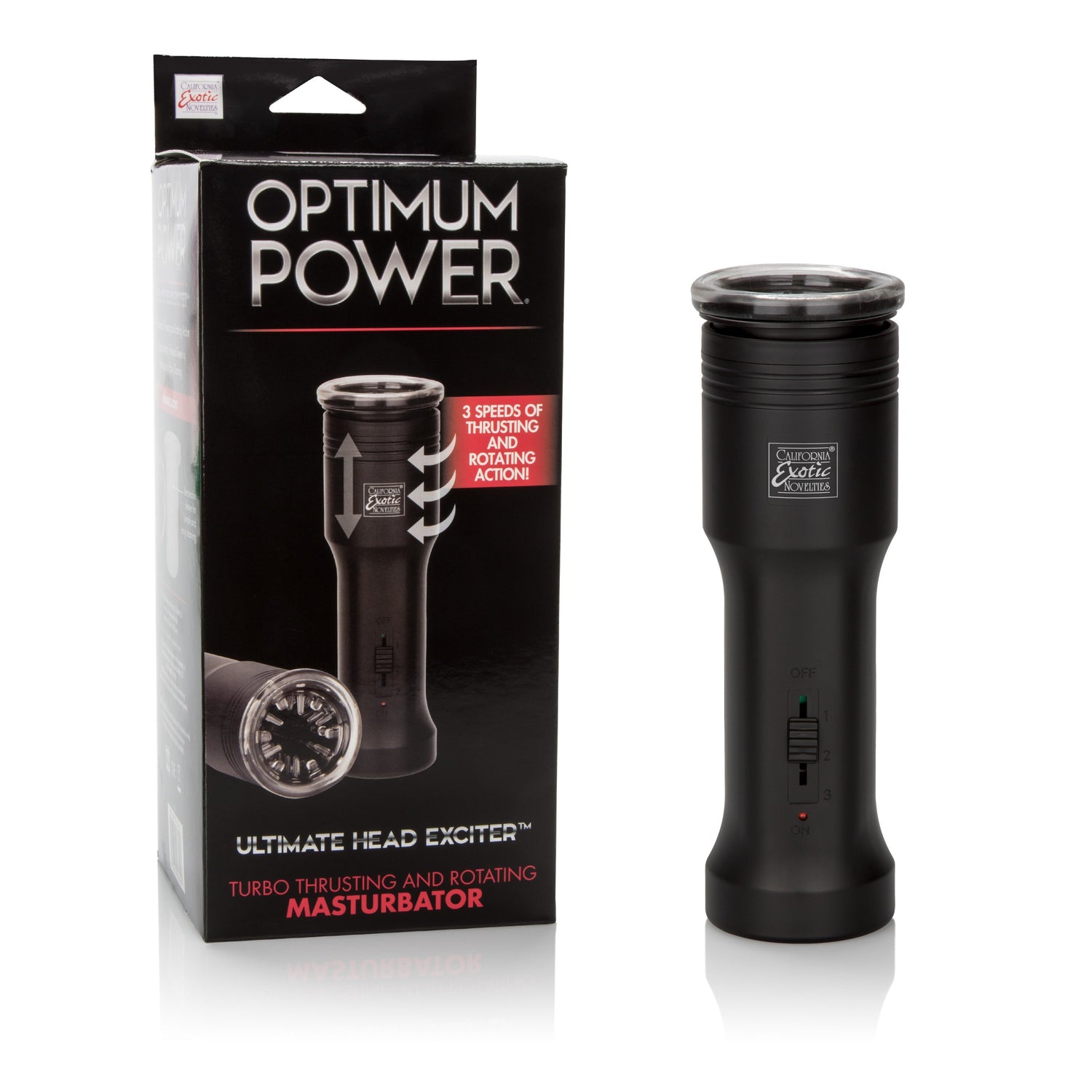 California Exotics - Optimum Power Ultimate Head Exciter Masturbator (Black) CE1375 CherryAffairs