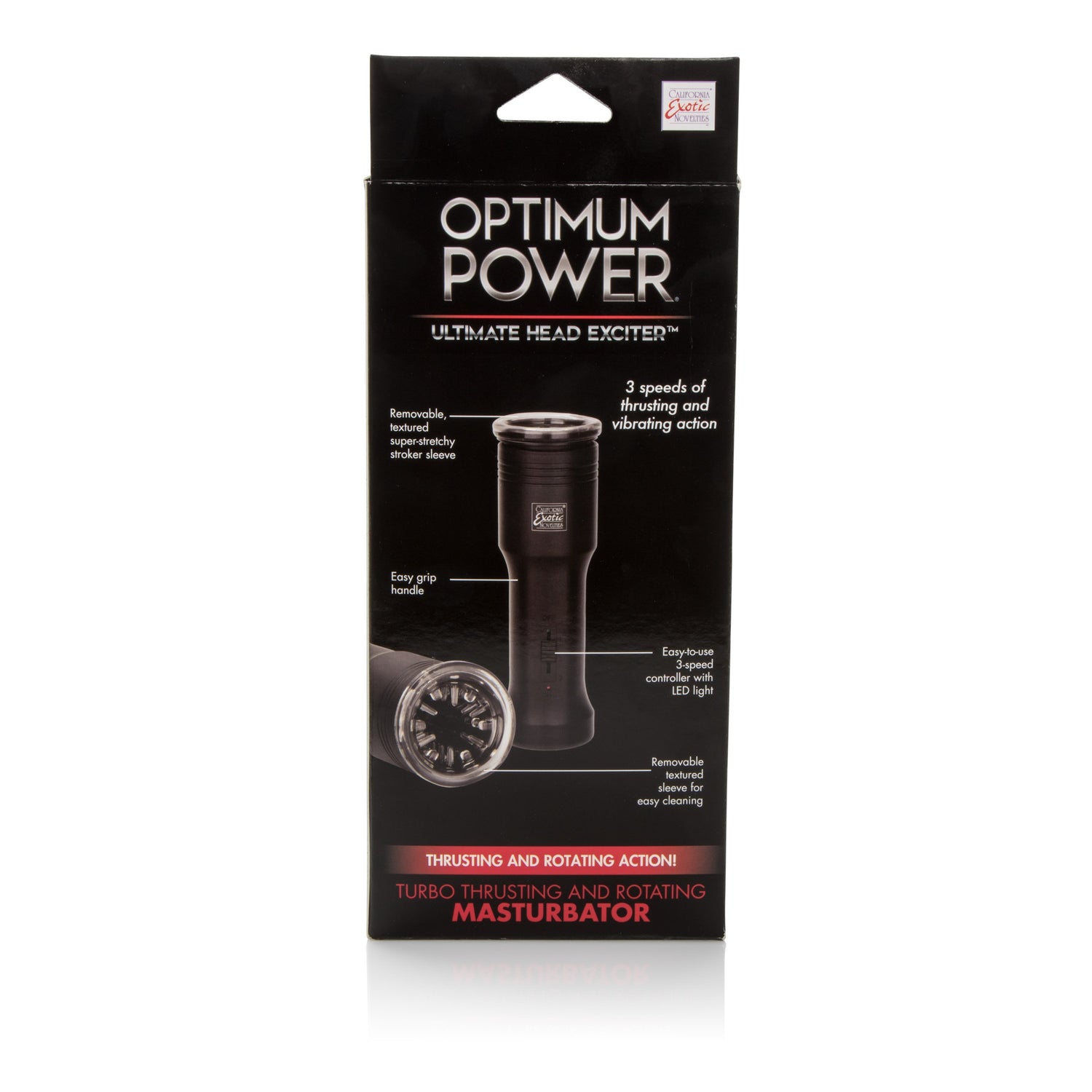 California Exotics - Optimum Power Ultimate Head Exciter Masturbator (Black) CE1375 CherryAffairs