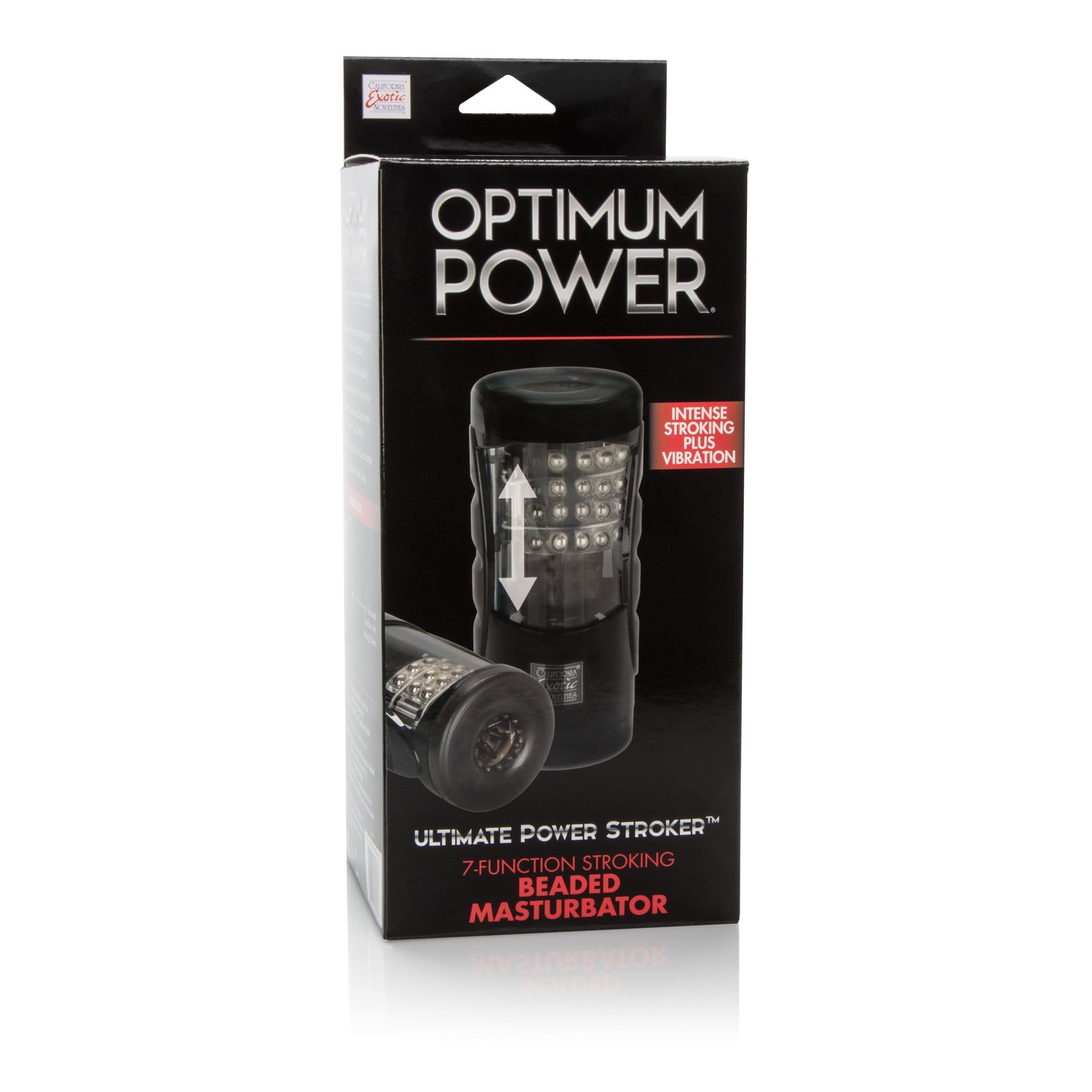 California Exotics - Optimum Power Ultimate Power Stroker Beaded Masturbator (Black) CE1616 CherryAffairs