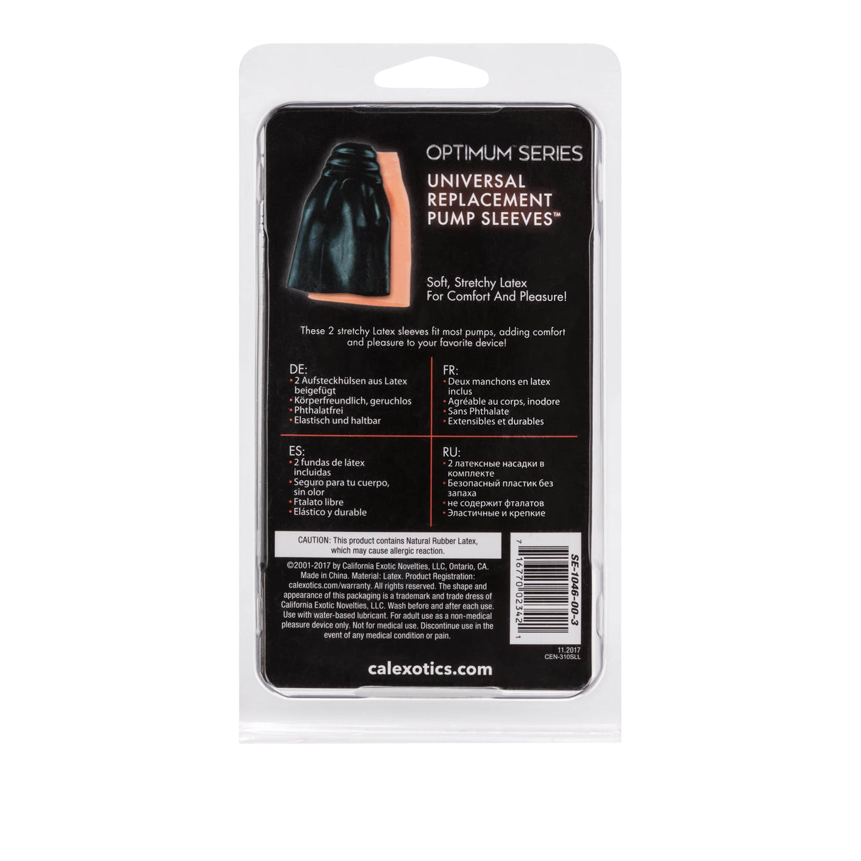 California Exotics - Optimum Series Universal Replacement Pump Sleeves (Beige/Black) CE1899 CherryAffairs