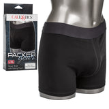 California Exotics - Packer Gear Boxer Brief Strap On Harness with Packing Pouch L/XL (Black) CE1925 CherryAffairs
