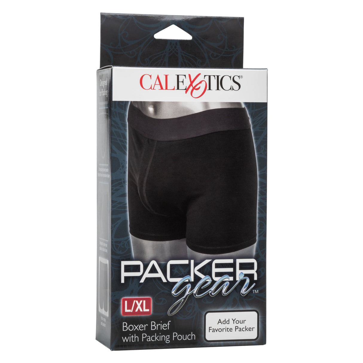 California Exotics - Packer Gear Boxer Brief Strap On Harness with Packing Pouch L/XL (Black) CE1925 CherryAffairs