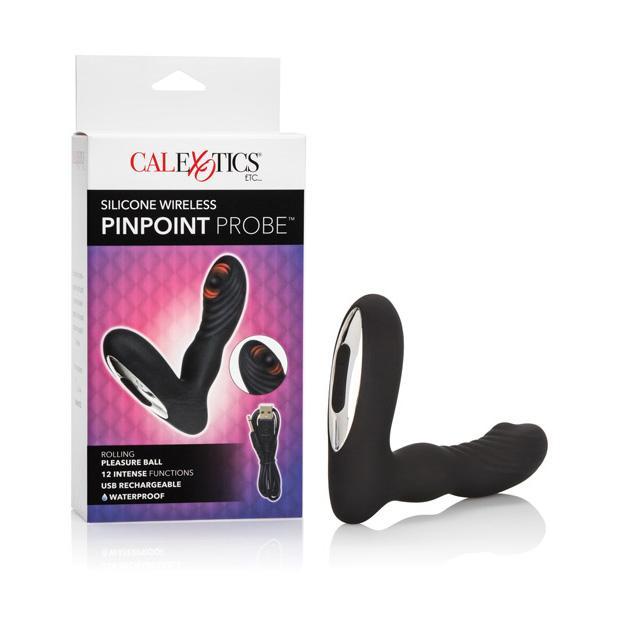 California Exotics - Eclipse Pinpoint Roller Ball Probe Silicone Wireless Prostate Massager (Black) CE1342 CherryAffairs