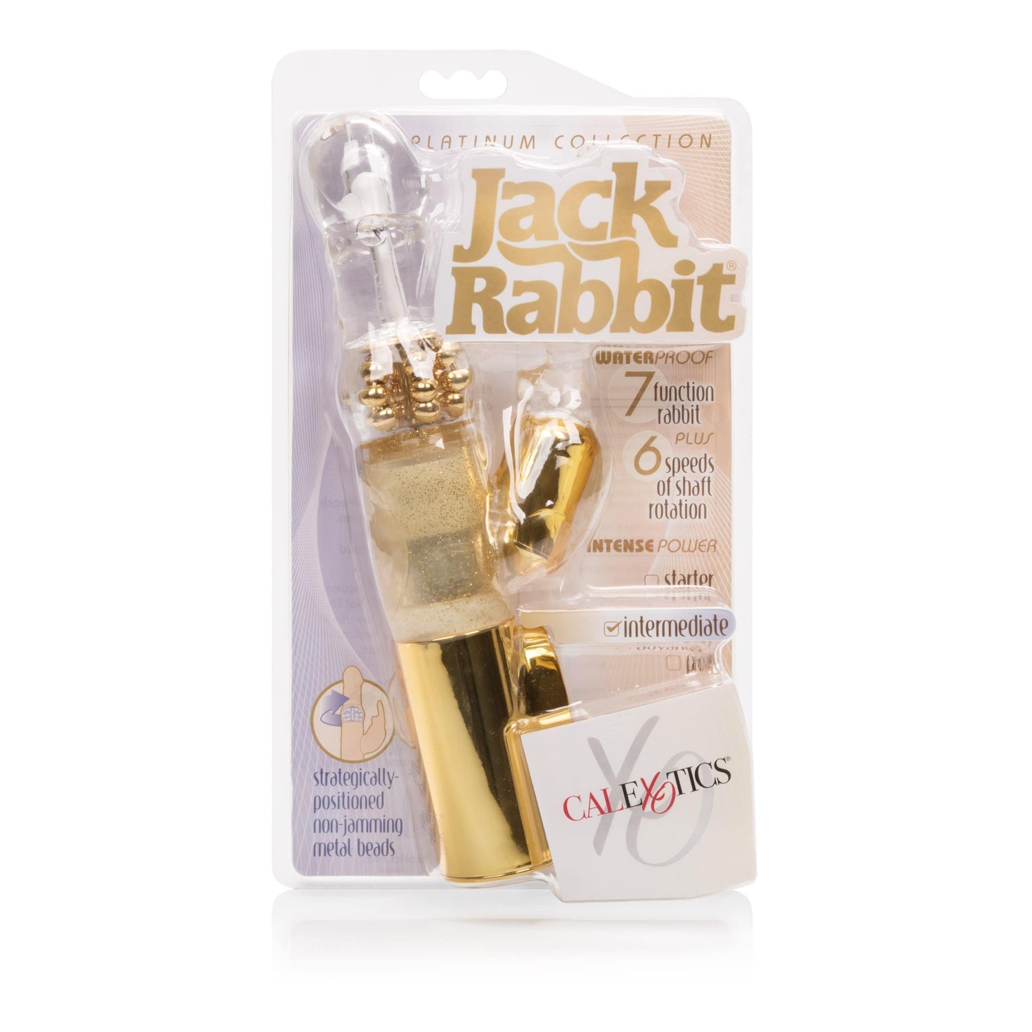 California Exotics - Platinum Collection Jack Rabbit Vibrator Intermediate (Gold) CE1516 CherryAffairs